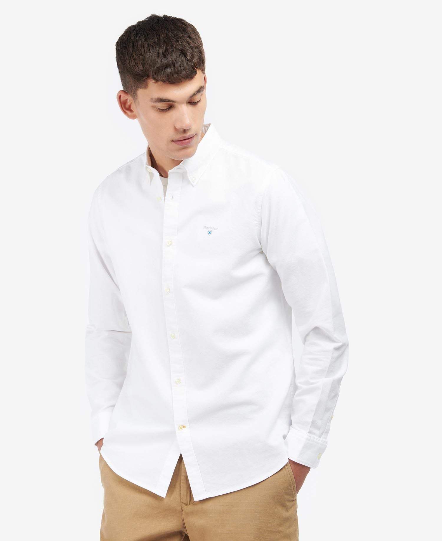 Barbour Skyrta - Oxtown - White - Kormákur & Skjöldur