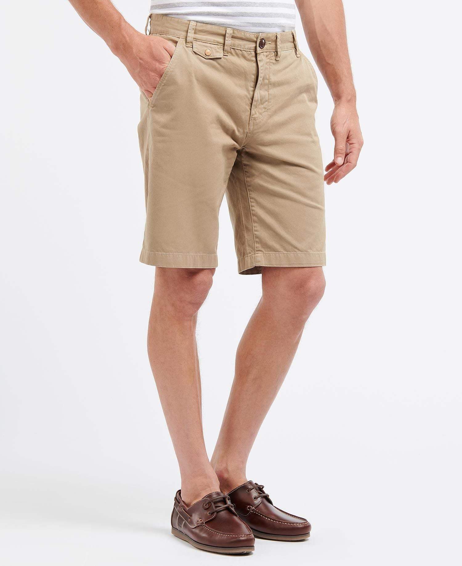 Barbour Stuttbuxur - Neuston Twill - Stone - Kormákur & Skjöldur