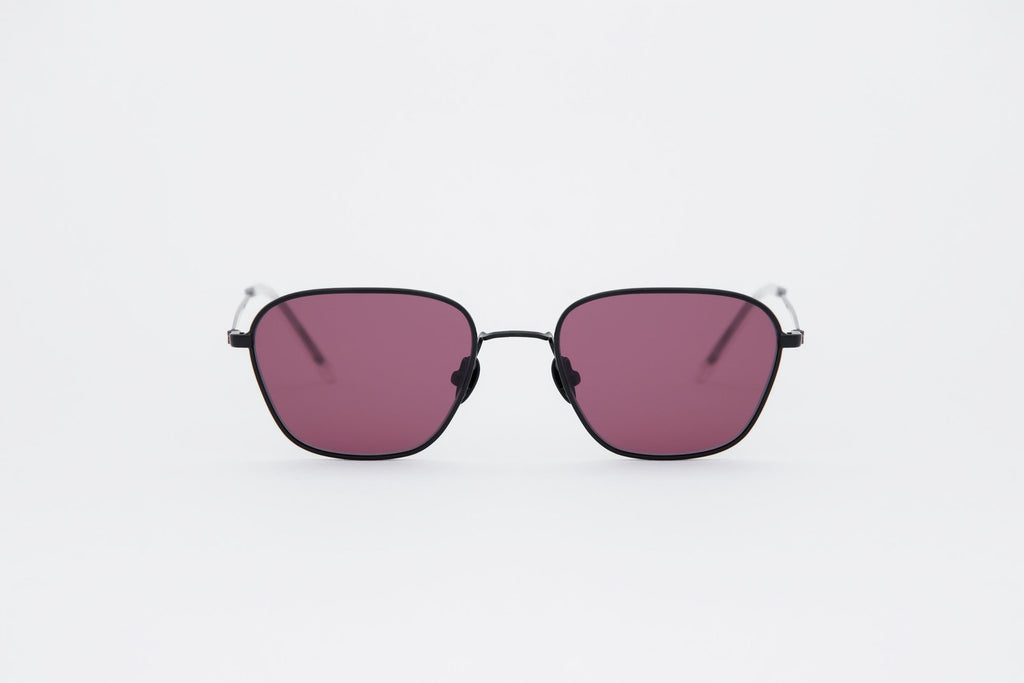 Monokel Eyewear Sólgleraugu - Otis Black - Pink Solid Lens