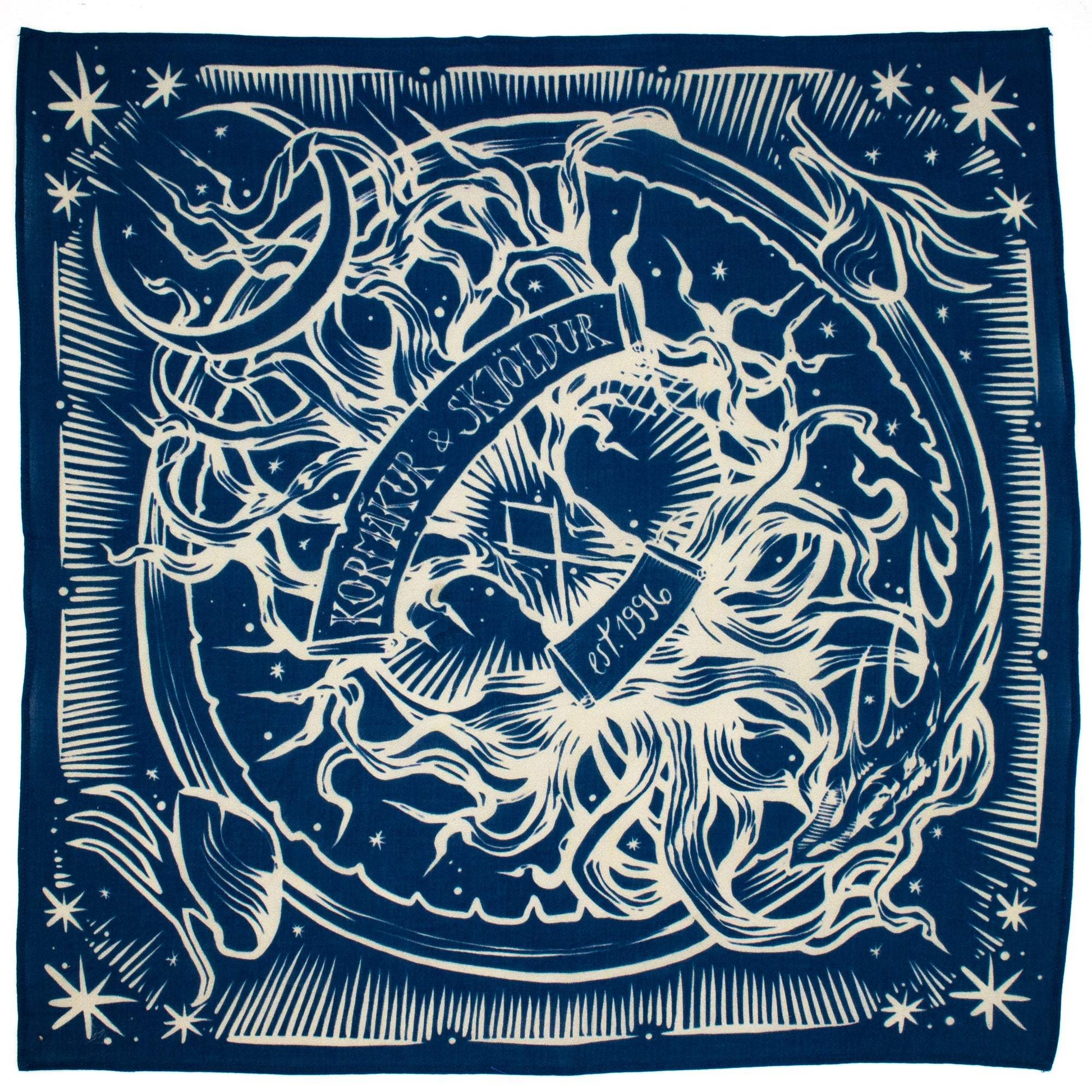 K&S Hálsklútur - Tré Bandana - Blár - Kormákur & Skjöldur
