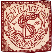 K&S Hálsklútur - Útlagi Bandana - Rauður/Rjómi - Kormákur & Skjöldur