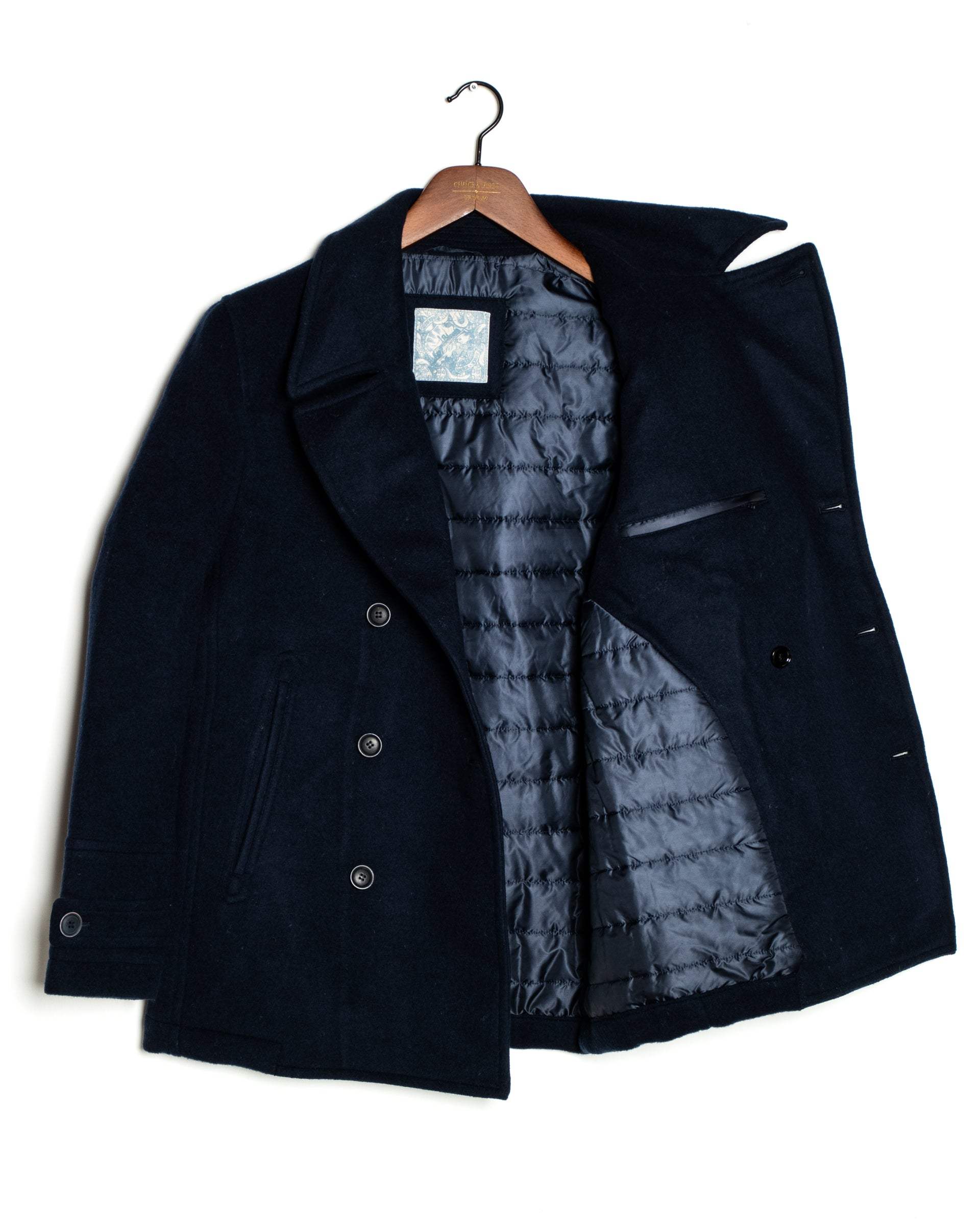 K&S Pea Coat - Sjómannajakki - Hafblár - Kormákur & Skjöldur