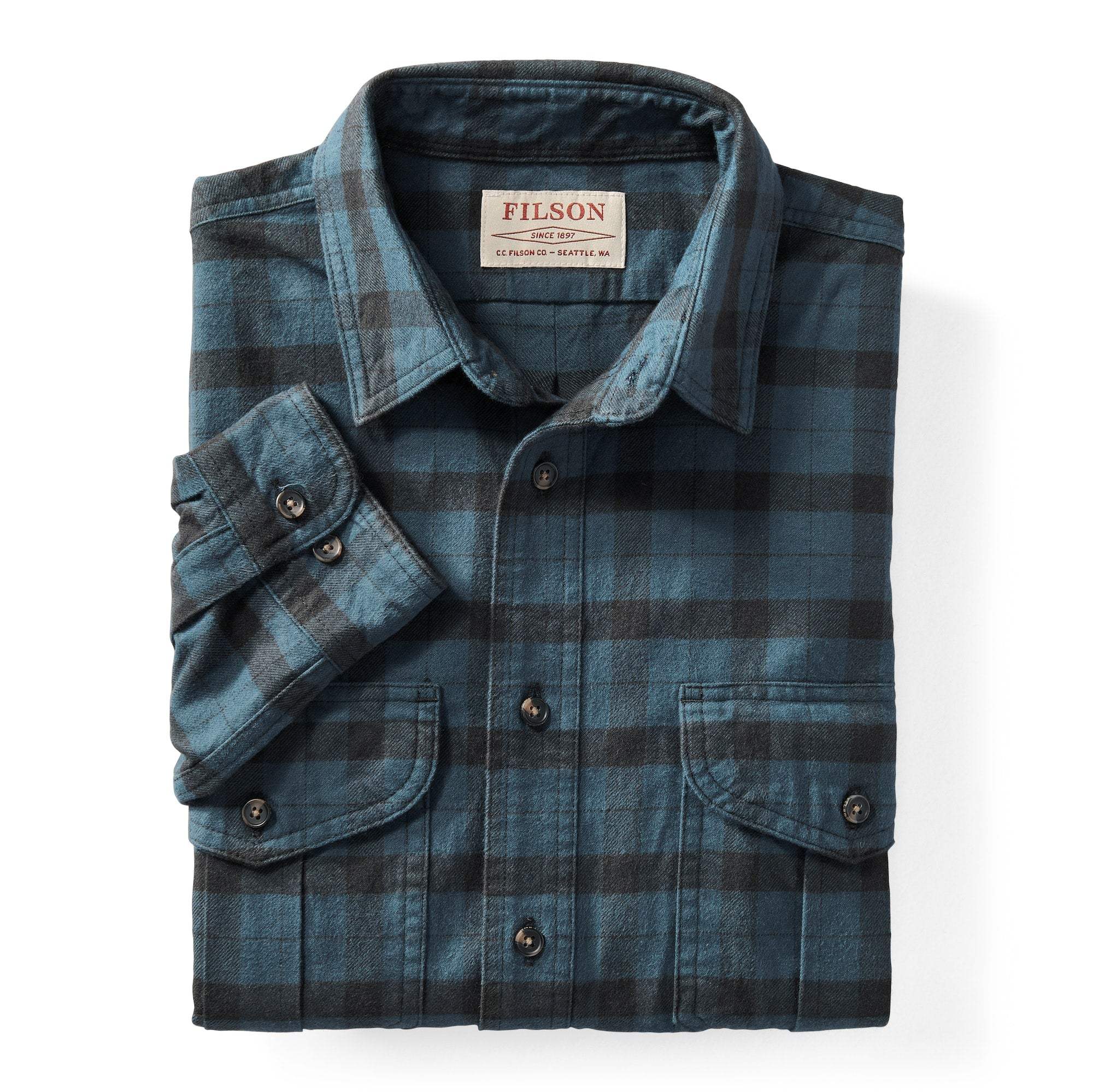 Filson Skyrta - Alaskan Guide Shirt - Midnight / Black - Kormákur & Skjöldur