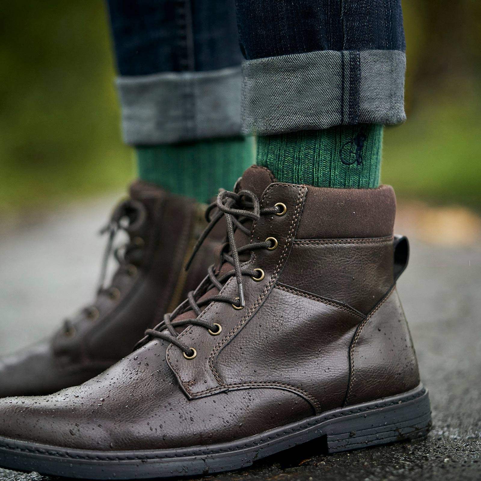 London Sock -  Boot Sock - Moss Green - Kormákur & Skjöldur